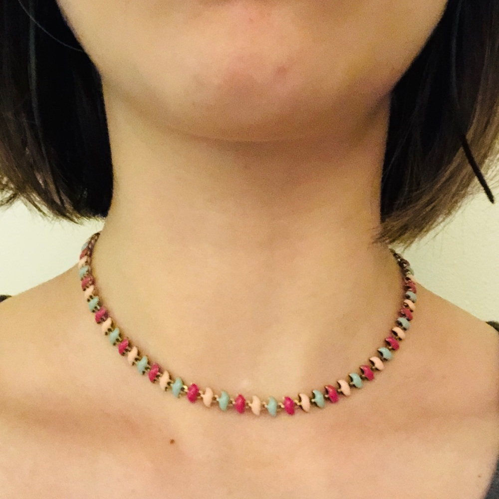 Colorful choker necklace by Nikki smith